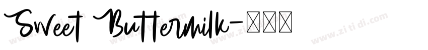 Sweet Buttermilk字体转换
